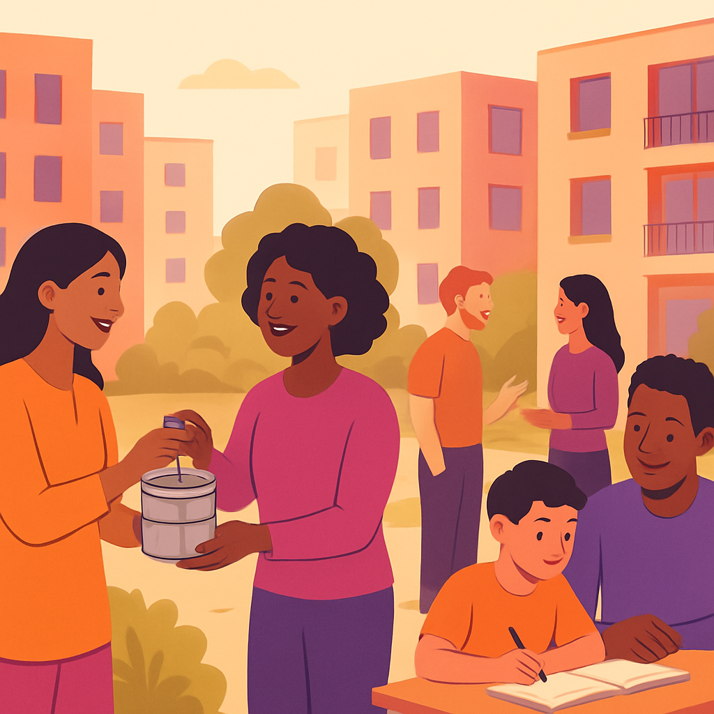 Neighbors connecting in a residential community on Circlo